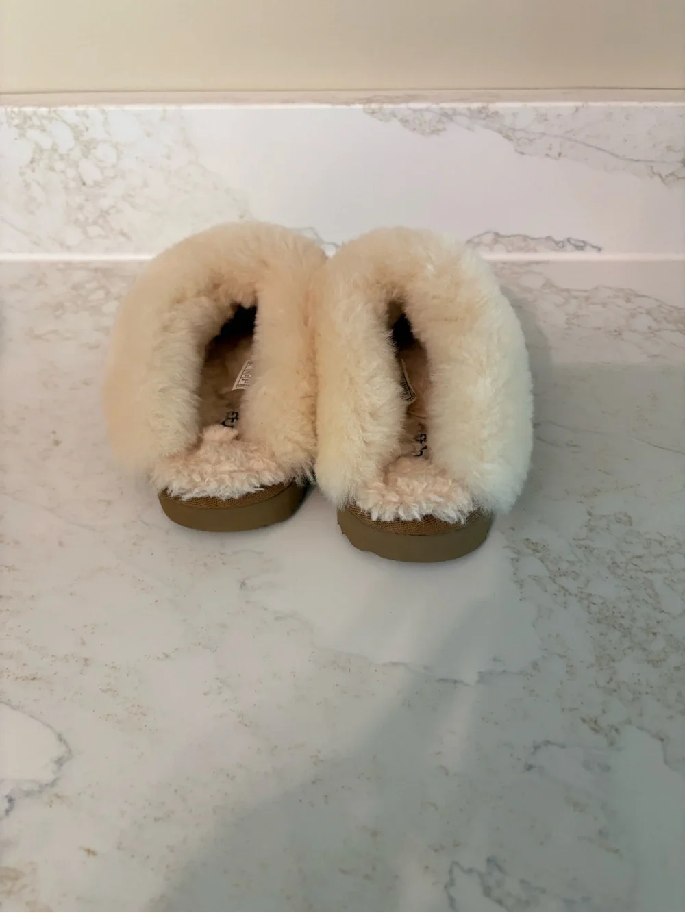 UGG Plush Shearling-Lined Boot - Cream-boys slippers